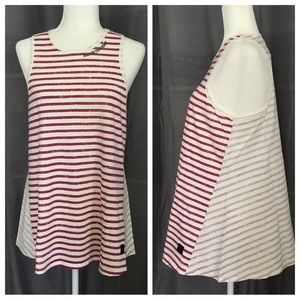 NEW! Harley Davidson Striped w/ Reverse Print on Back Tank Top Size Medium
